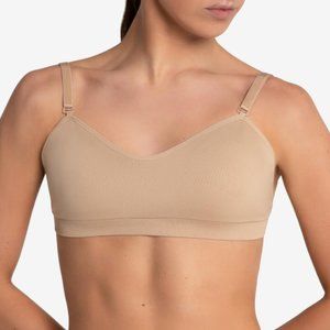 CAPEZIO - NWT Seamless Clear Back Sweetheart Bandeau Bra XS/S